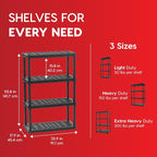 IRIS USA 4-Shelf Heavy Duty Plastic Storage Shelves, 600lb Capacity, Large - Image 3