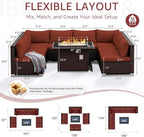 NICESOUL 9 Pcs Large Patio Furniture Set - Image 4