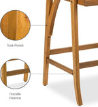 Best Choice Products Set of 2 Outdoor Acacia Wood Bar Stools Bar Chairs - Image 6