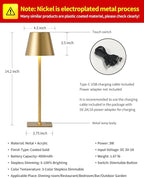 KDG 2 Pack Cordless Table Lamp, Portable LED Desk Lamps, 5000mAh Battery - Image 5