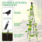 Lalahoni Garden Trellis for Climbing Plants, 67inch Tall Garden Obelisk Trellis - Image 5