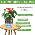 6Inch Self Watering Planter Pots 4 Pack Plant Pot - Image 7