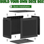 Outdoor Storage Box, Resin Deck Boxes Indoor and outdoor, Waterproof Storage - Image 4