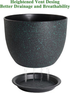 12inch Large Plant Pot, Modern Plastic Planter - Image 3