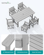 SERWALL 67" Outdoor Dining Table - Image 7