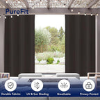 PureFit Outdoor Curtains for Patio Waterproof Weatherproof, UV and Fade - Image 3