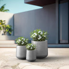 Kante 15.3"+11.6"+8.2" Dia Round Concrete Planter, Large Outdoor Indoor Planter - Image 6