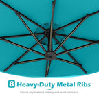 Tangkula 10ft Solar LED Patio Umbrella - Image 9