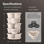 VIVOSUN 5 Tier Vertical Gardening Stackable Planter - Image 4
