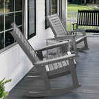 GREENVINES Outdoor Rocking Chairs | Set of 4 | Porch Rocker | HDPE Plastic | - Image 6