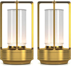 Portable Metal Table Lamp for Indoor/Outdoor, Rechargeable Cordless LED Lamp by HAPYGILightings