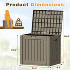 Flamaker Resin Deck Box 40 Gallon Waterproof Outdoor Indoor Storage Box - Image 7