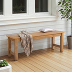 ONBRILL Outdoor Benches Weatherproof, 2-Person Poly Lumber Garden Bench - Image 2
