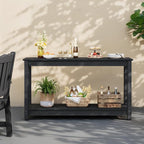 Stoog Outdoor Console Table, All-Weather 2-Tier Patio Console Table - Image 9