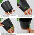 Orchid Pots with Holes, 6 Inch Self Watering Orchid Pot 2 Pack Plastic Plant - Image 4