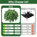 49” Artificial Ferns for Outdoors Planter, 128 Leaves per Fern, Large Lush Fake - Image 3