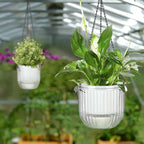 Maxcheck 4 Pcs Self Watering Hanging Planters Indoor Gift 6.5'' 4.5'' Hanging - Image 6