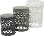 Deco 79 Metal Side End Accent Table Indoor Outdoor Nesting End Table - Image 4