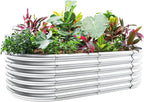 Land Guard 4×2×1.5ft Galvanized Raised Garden Bed Kit, Galvanized Planter by LandGuard