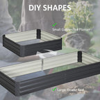 Outsunny Galvanized Raised Garden Bed, - Image 4
