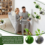 4 Pcs Stained Glass Hanging Vases Hanging Glass Planters Small Plant Terrarium - Image 5