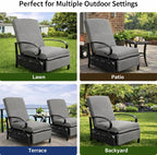 Kozyard Adjustable Outdoor Reclining Lounge Chair, Cushioned Patio Chaise Lounge - Image 7