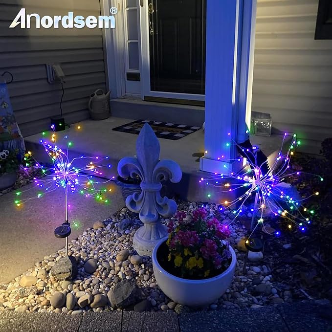 Anordsem Solar Lights Outdoor Decorative: Bendable Copper Wire - Image 2