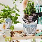 Ceramic Plant Pots Set of 3, 6.75/5.6/4.2 inch Planters - Image 5