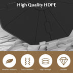 Tangkula 4-Piece Patio Umbrella Base, 208 lbs Heavy Duty Offset Cantilever - Image 7