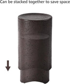 COSIEST Concrete Side Table, Decorative Garden Stools - Image 4