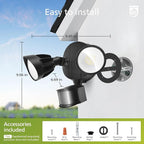Philips 44W 4200 lm Motion Sensor LED Security Light Outdoor w/PIR, 5000K - Image 7