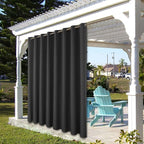BONZER Outdoor Curtains for Patio Waterproof Thick Privacy Wide Grommet Light - Image 7