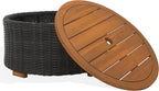 SAFAVIEH Couture Collection Anguilla Dark Grey Faux Wicker Indoor/Outdoor - Image 4