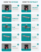 SERWALL Outdoor Expandable Dining Table 60" - Image 6