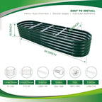 Gardmax Galvanized Raised Garden Bed, Lightweight Planter Boxes Outdoor - Image 4