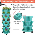 GameXcel Vertical Planter 7 Tier Stackable Planters Garden Planters Strawberry - Image 4