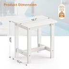 LUE BONA Outdoor Side Table Set of 2, HDPS Small Outdoor Table, Adirondack Side - Image 3
