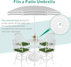 VIVIJASON 3-Piece Patio Swivel Bar Stools Set, All Weather Cast Aluminum - Image 5