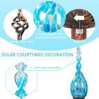 Solar Garden Lights Outdoor, Decorative LED Flame Garden Stakes, Hand Blown - Image 3