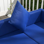 Outsunny 7 Piece Patio Furniture Set, Wicker Outdoor Sectional Sofa Set - Image 8