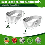 A ANLEOLIFE 4-Pack 6X3X2ft & 8X4X2ft Deep Root Galvanized Raised Garden Beds - Image 3