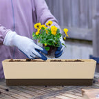 GREANER Window Boxes, 1 Pack 16 x3.8 Inch Indoor Rectangle Planter, Herb - Image 5
