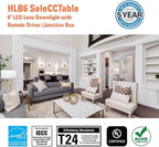 HALO HLB Recessed Lighting 6 Inch LED Thin Canless, Dimmable w/Selectable Color - Image 7