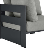 Modway Tahoe Aluminum Outdoor Sectional Corner Chair Gray - Image 6