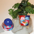 GUGUGO 8 Inch Abstract Rainbow Head Planter, Unique Face Plant Pot - Image 3