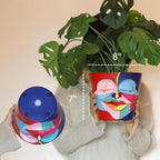 GUGUGO 8 Inch Abstract Rainbow Head Planter, Unique Face Plant Pot - Image 3