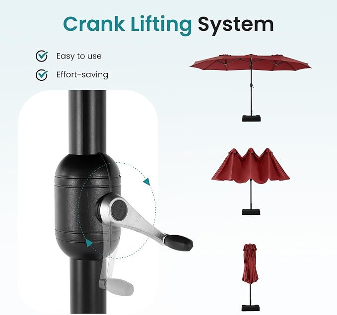 DUMOS 15FT Large Patio Umbrella - Image 4
