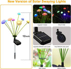 6 Pack Solar Garden Lights, 48 LEDs Swaying Mushroom Lights - Image 2