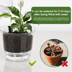 Self Watering Pots, 3 Pack 6.5/5/4 Inch Clear Plant Pot Self Watering Planter - Image 4