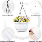 YIKUSH Planters for Outdoor Plants 2 Pack White Plant Pots - Image 3
